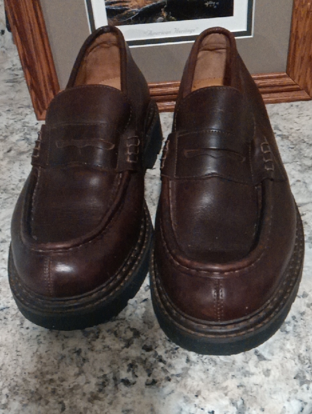 J. Crew Dark Brown Leather Penny Loafers